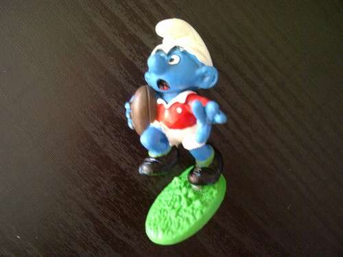 Smurf vintage peyo 1980, rugby smurf wales