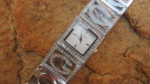 GUESS SQUARE WHITE DIAMOND FACE LADIES WATCH - NEW ARRIVAL!!!!