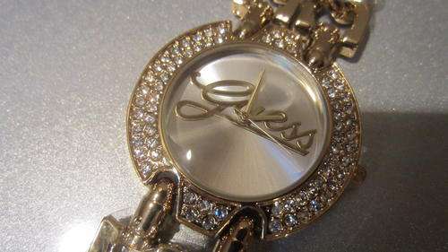 GUESS LADIES WATCH - GOLD ROUND DIAMOND FACE!!!