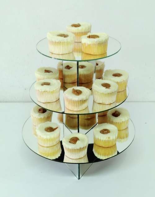 3 Tier Mirror Cake/Cupcake Stand (Round)