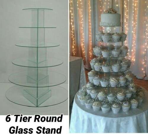 6 Tier Multi Purpose Stackable Cupcake Stand with FREE Cake Stand