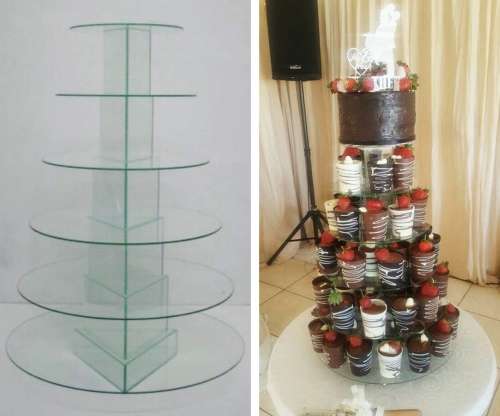 6 Tier Round Glass Cake/Cupcake Stand (Please Read Description Before Ordering)