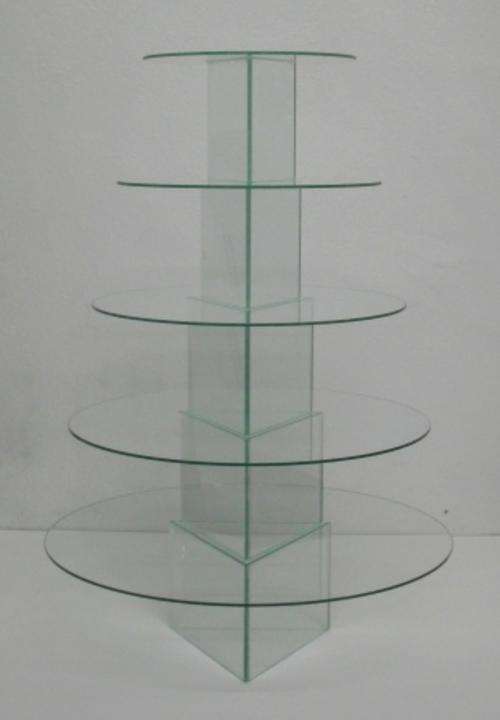 5 Tier Round Glass Cake/Cupcake Stand