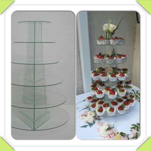 6 Tier round glass cake/cupcake stand