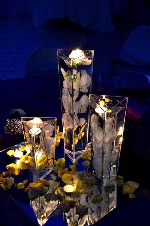 3 Piece Triangle Glass Vase Set