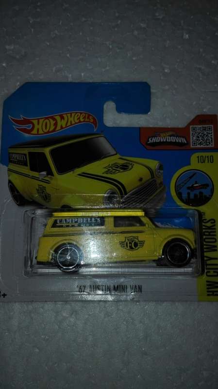 Hotwheels - 67 Austin Mini Van - Yellow