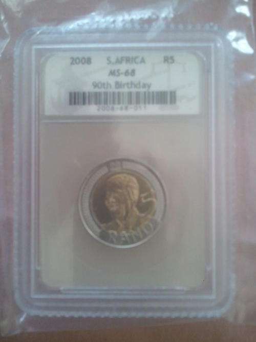 WOW MS68 MANDELA BIRTHDAY COIN @@@@@@@@@