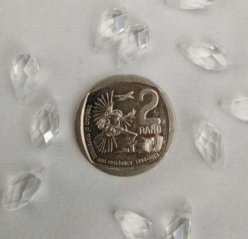 1 Strand Glass Teardrop Faceted Beads, Electroplated. 11.5 - 13mm x 6mm, hole 1mm. Approx 95 beads