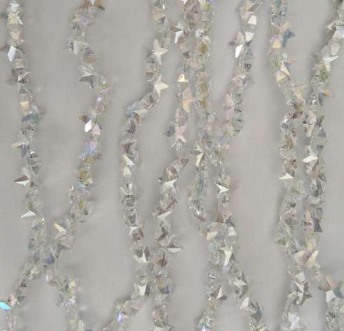 1 x Strand Electroplated Glass Beads, Star Shape. 9.5mm x 10mm x 5.5mm, hole 0.9mm (50 Beads)