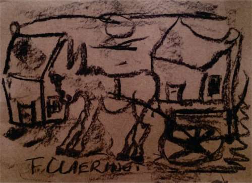 Frans Claerhout "Donkey and Cart" Investment Art