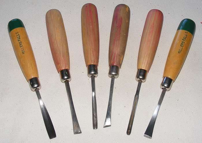 Carving tool set by Millers Falls
