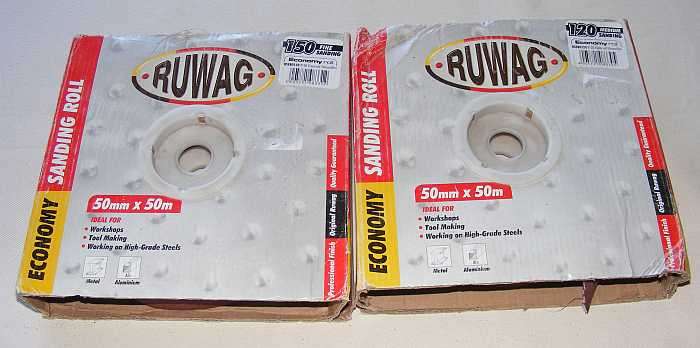 Sandpaper economy rolls 120 and 150 grit