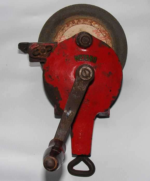 Vintage Metabo manual bench grinder