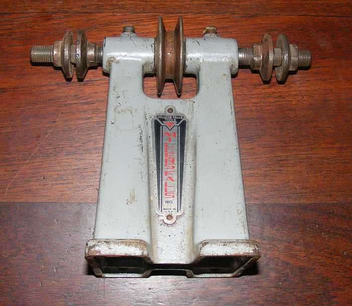 Vintage Millers Falls grinding wheel arbour