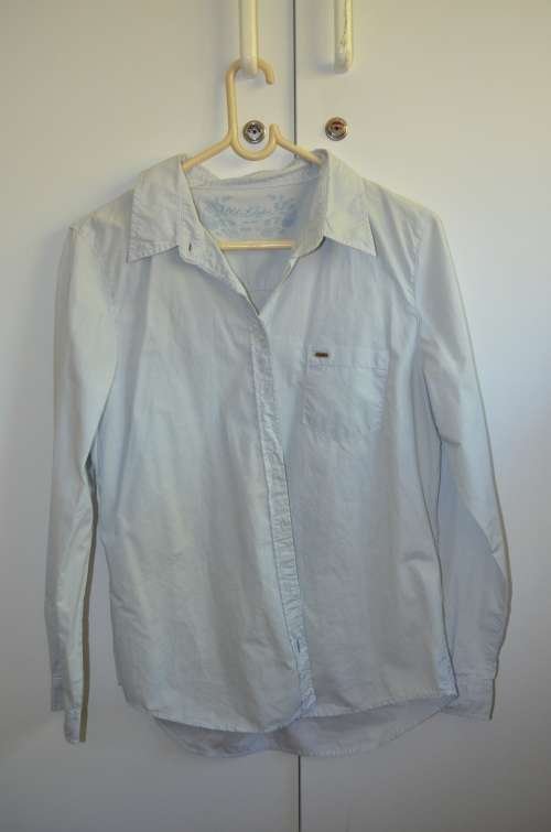 Old Khaki Long Sleeve Pale Blue Shirt