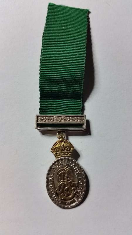 Colonial Auxiliary Forces Officer's decoration - miniature.