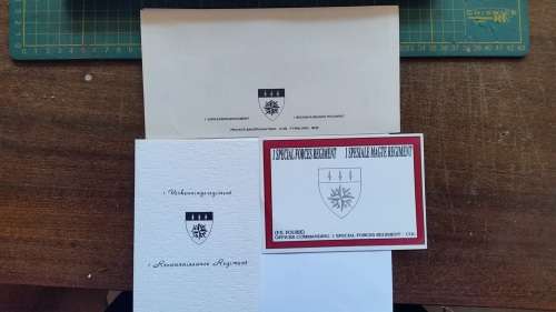 1 Reconnaissance Regiment stationery (3 items)