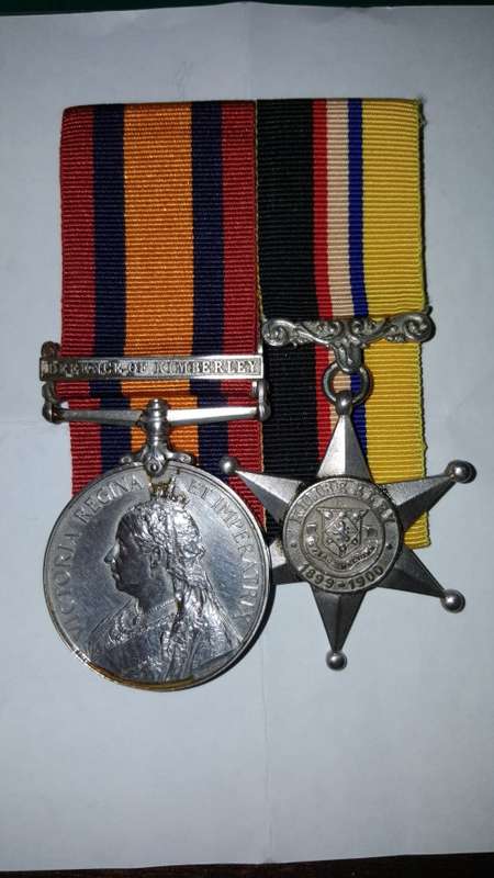 QSA medal group - DOK clasp with Kimberley Star (original)