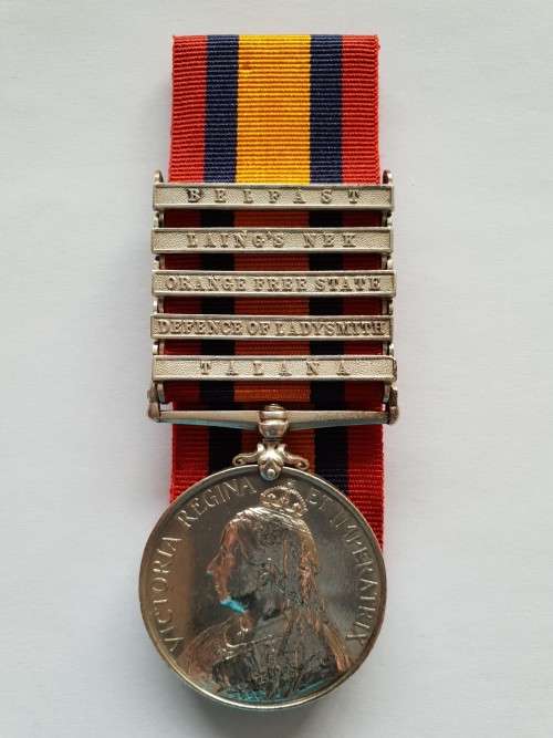 QSA medal - Talana clasp - 18th Hussars