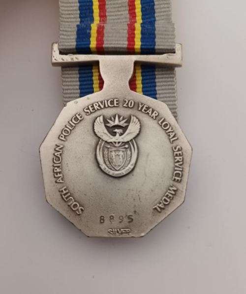 South African Police Service - 20 year Loyal Service medal - Full size & Original