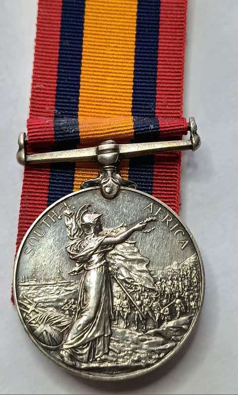 Boer War - QSA medal - Full size - Original - Peddie D.M.T
