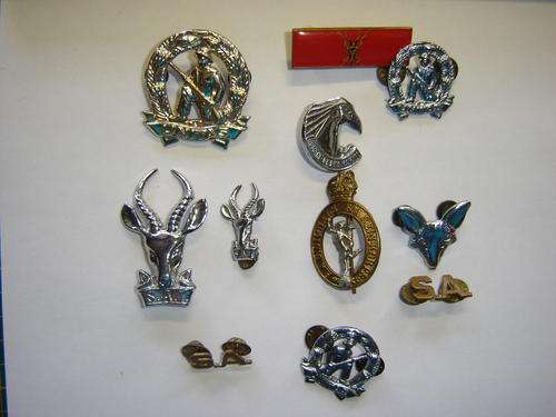 Collection of SADF badges, etc