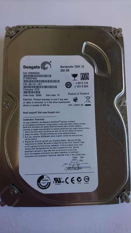 Seagate Barracuda 250GB 7200Rpm Desktop HDD