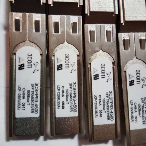 Transceiver Bulk lot with 3Com, Trendnet, Agilent. 1000 Base-T and Fibre Transcievers (44 Units)