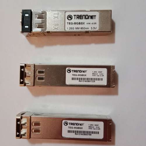Transceiver Bulk lot with 3Com, Trendnet, Agilent. 1000 Base-T and Fibre Transcievers (44 Units)