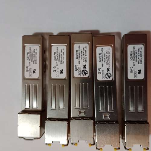 Transceiver Bulk lot with 3Com, Trendnet, Agilent. 1000 Base-T and Fibre Transcievers (44 Units)