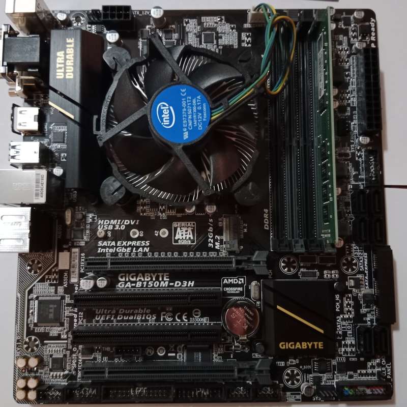 Intel i5-6400 2.7Ghz with Gigabyte GA-B150M-D3H Mainboard and 8GB DDR4 Transcend Memory