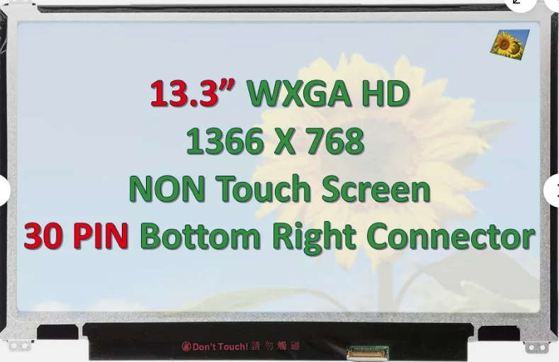 Lenovo 13.3`  Original Replacement LCD screen 30 Pin FRU 01AW149
