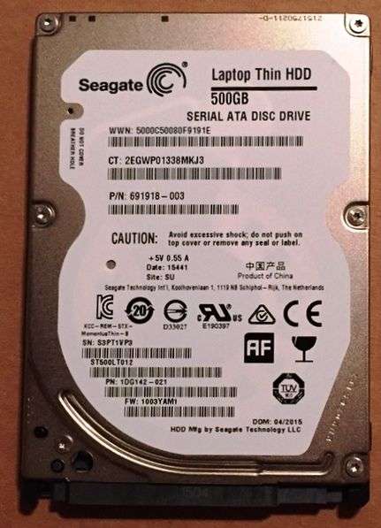 SEAGATE THIN 500GB LAPTOP HDD