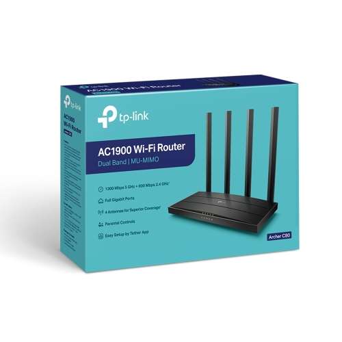 TP-Link Archer C80 AC1900 Wireless MU-MIMO Wi-Fi Dual Band Router
