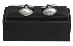 Silver cufflinks in presentation box - Rugby