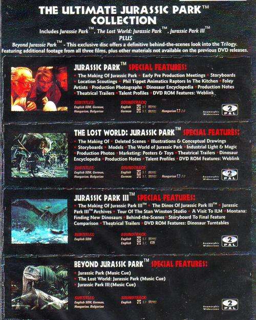 Jurassic Park: 4Disc Ultimate Collection DVD Box Set - new