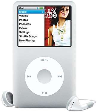 Apple iPod 80GB Silver White-Used Ipod (Earphone's, Data Cable,Apple Ipod 80Gb