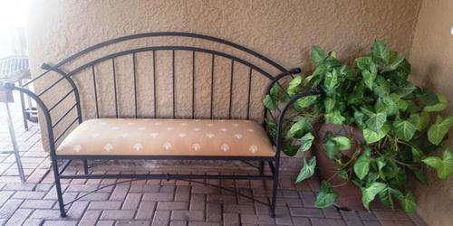 Wrought Iron Two Seat Bench