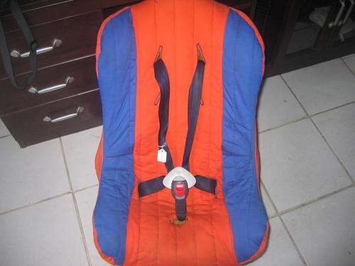 Orange and Blue Car Seat