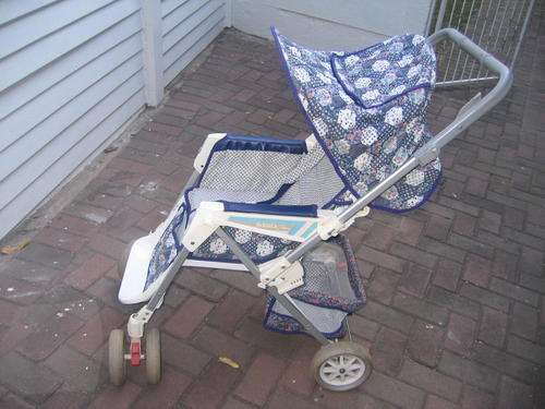 Blue patterned stroller