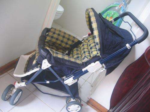 Yellow and Blue Stroller