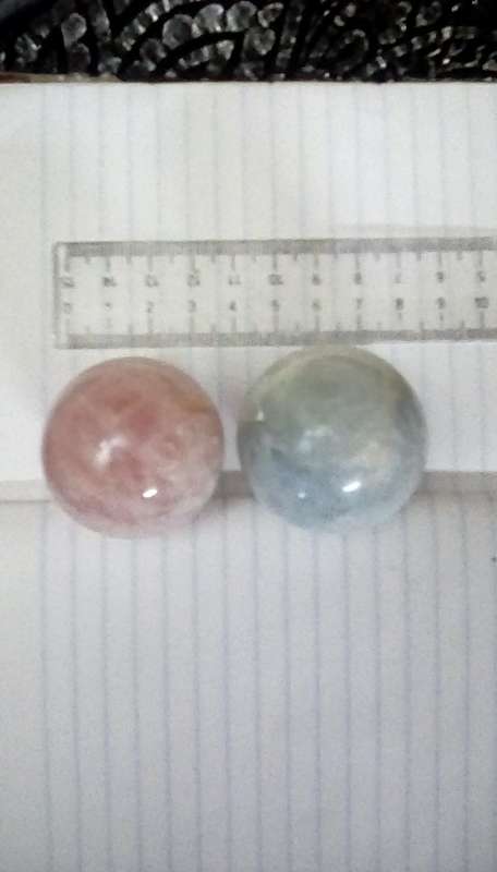 Pink and Blue Stone - Crystal Ball Ornaments