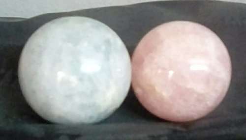 Pink and Blue Stone - Crystal Ball Ornaments