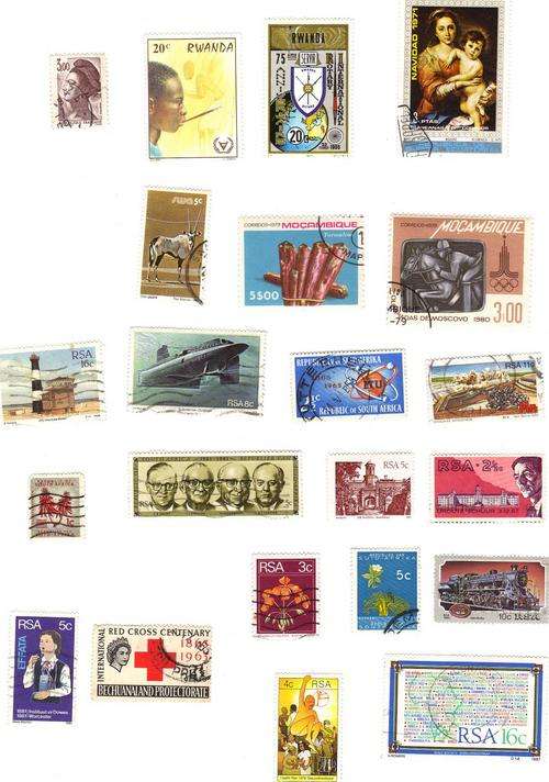 22 Stamps, includes some rare African stamps.