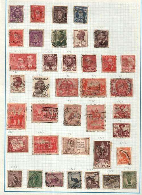Australia Lot of 38 stamps