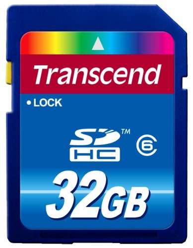 Transcend 32G, Class 6 SDHC Flash Memory Card