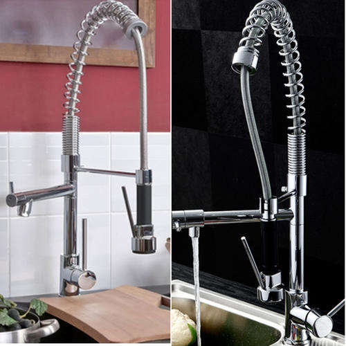 Chrome Finish Pull Out Kitchen Mixer Tap With Spray Shower - R1 Start - NO RESERVE