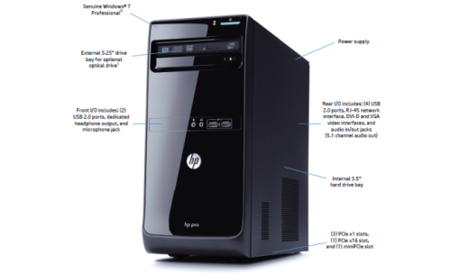 HP PRO 3500 SERIES MT | 5TH GEN  PENTIUM G2030 3.00GHz |  4GB RAM | 500GB HDD | DVD-RW | WIN8.1 PRO