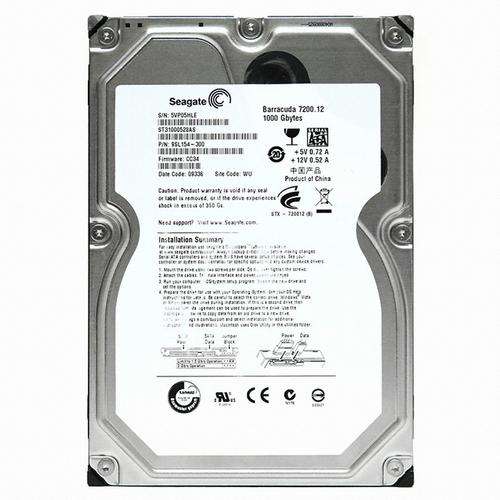 3.5" SEAGATE 1TB INTERNAL SATA HARD DRIVE