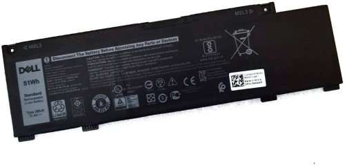 Dell Battery (TYPE: 266J9) 51Wh 11.4v (for Dell Inspiron 15 G3 G3 15-3590, G5 15-3500, G7 15-7590)